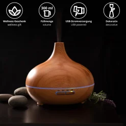 Luftbefeuchter mit Aroma Diffuser und LED Farbwechsel