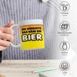 Lustige Tasse - Ich wünschte das wäre ein Bier
