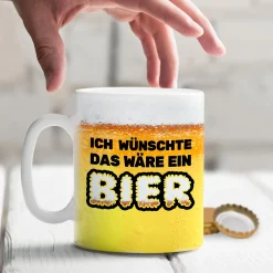Lustige Tasse - Ich wünschte das wäre ein Bier