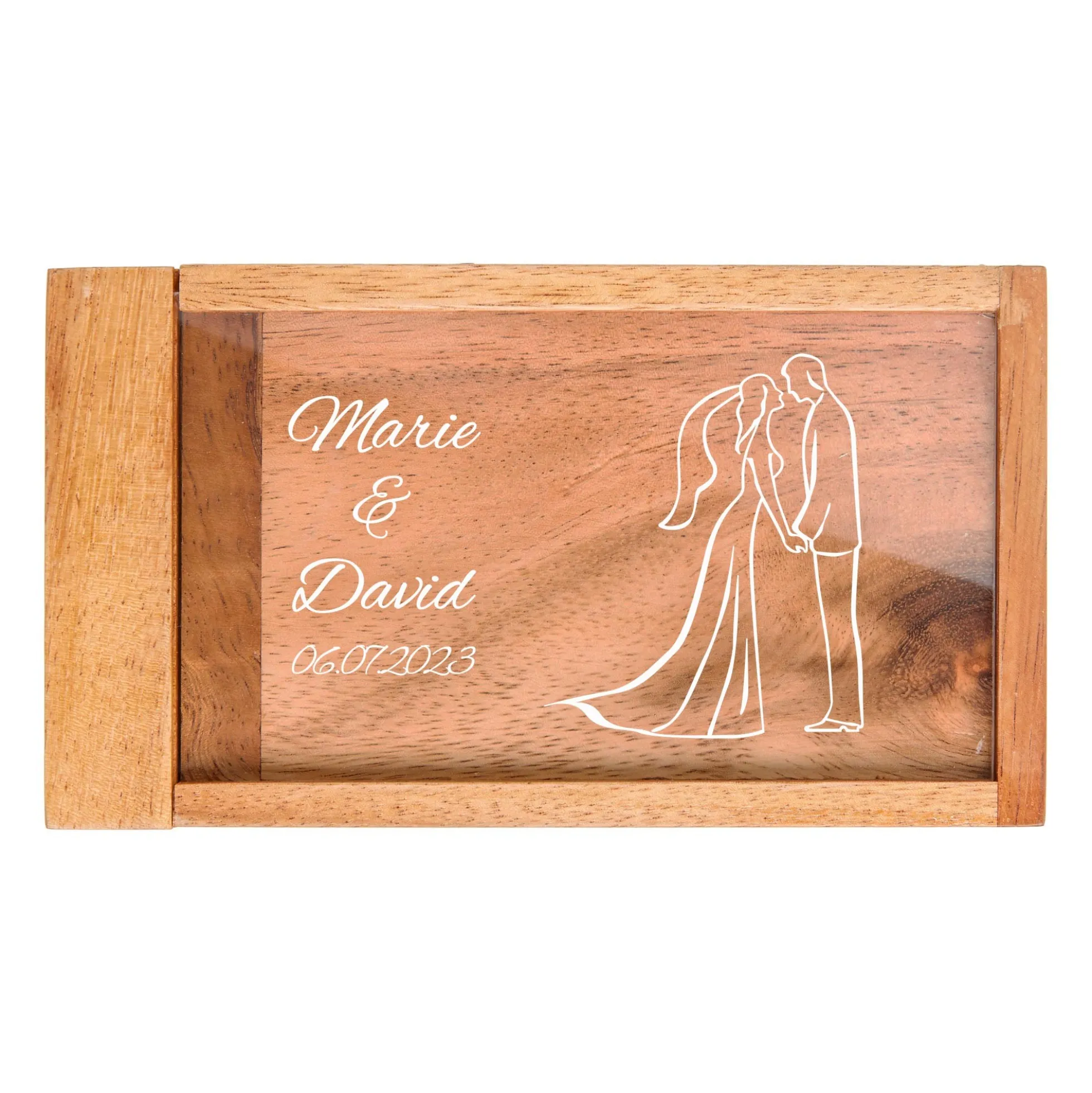 Magische Geldgeschenkbox mit Gravur - Silhouette