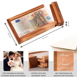 Magische Geldgeschenkbox mit Gravur - Silhouette