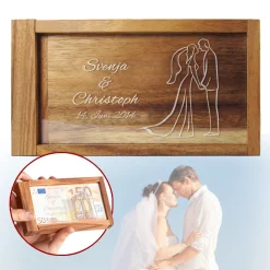 Magische Geldgeschenkbox mit Gravur - Silhouette
