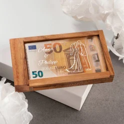 Magische Geldgeschenkbox mit Gravur - Silhouette