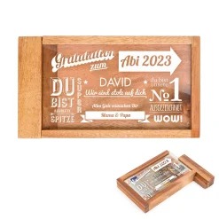 Magische Geldgeschenkbox zum Abitur - Collage