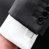 Manschettenknöpfe Silber zur Hochzeit - eckig - Monogramm