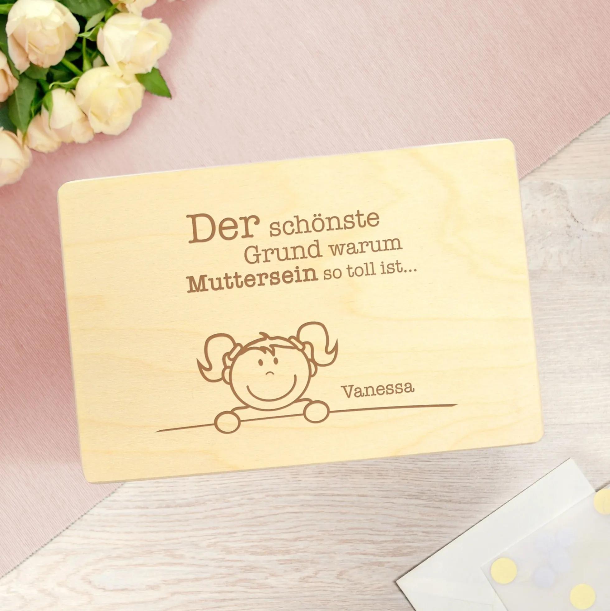 Memory Box mit Gravur - Warum Muttersein so toll ist