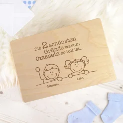 Memory Box mit Gravur - Warum Omasein so toll ist