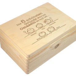 Memory Box mit Gravur - Warum Omasein so toll ist