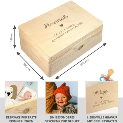 Memory Box zur Geburt - Herz