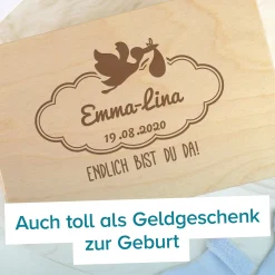 Memory Box zur Geburt - Storch