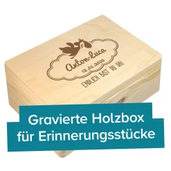 Memory Box zur Geburt - Storch