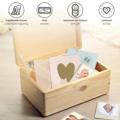 Memory Box zur Geburt - Storch