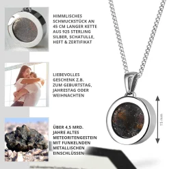 Meteorit Anhänger - Echter Sternenschmuck