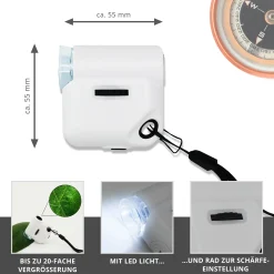 Mini Mikroskop mit 20-fach Zoom und LED Licht