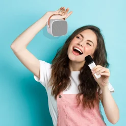 Mobile Bluetooth Karaokemaschine mit 2 Mikros