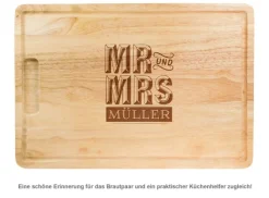 Mr und Mrs - personalisiertes Schneidebrett
