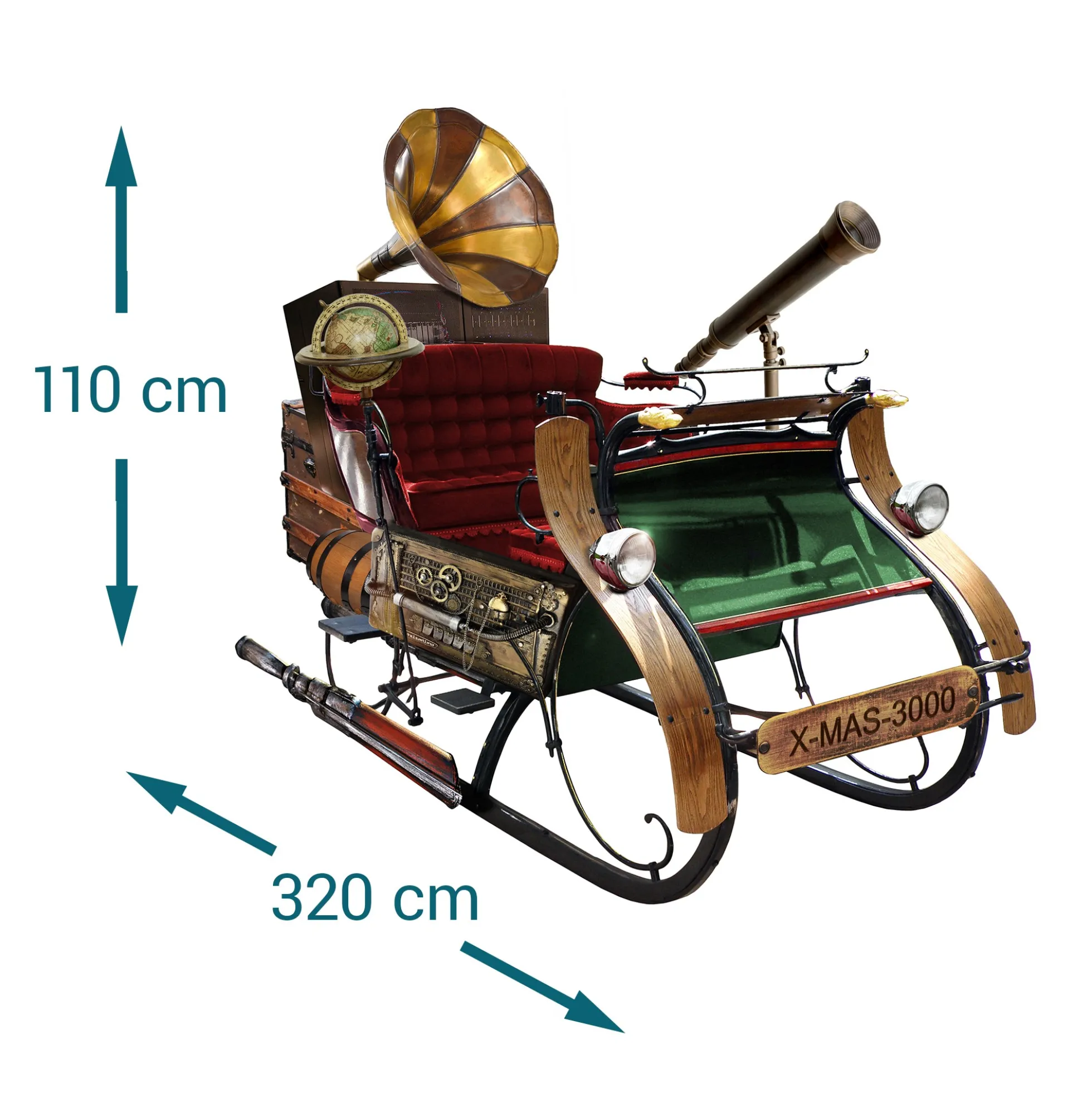 Original Weihnachtsmann Schlitten