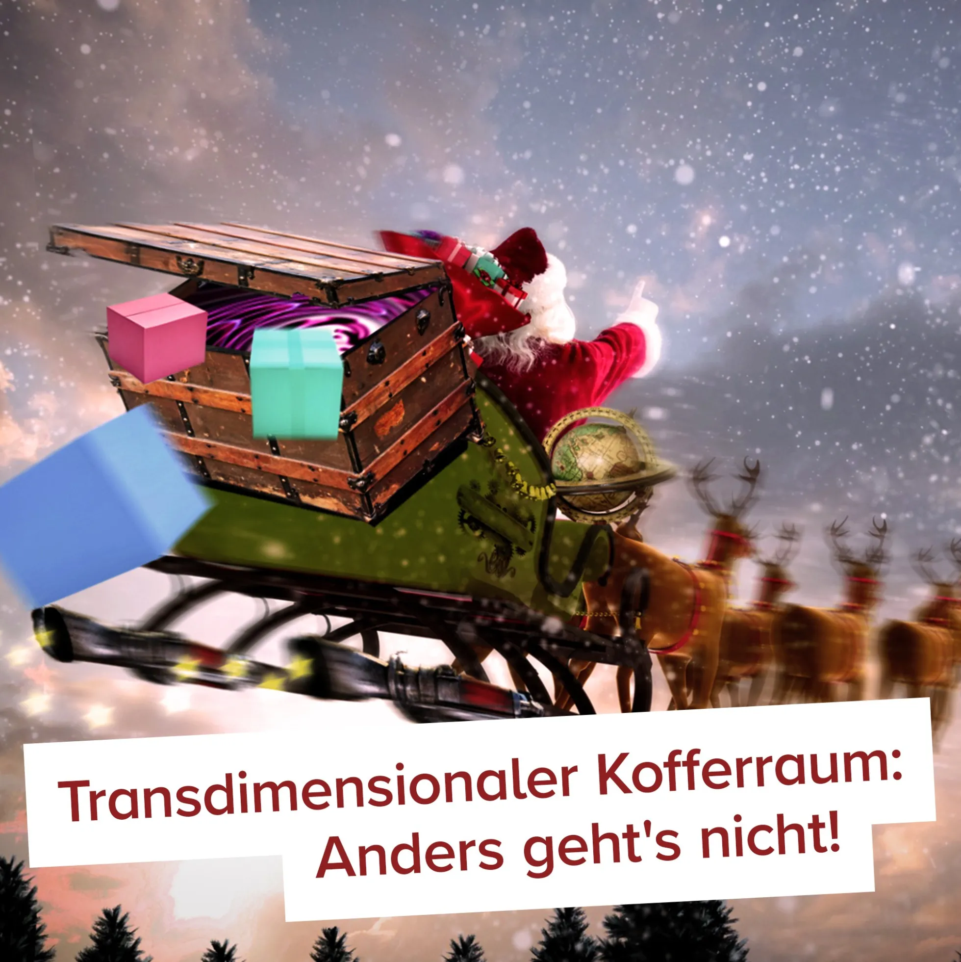 Original Weihnachtsmann Schlitten
