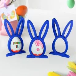 Osterhase Ü-Ei Halter Blau - 3er Set