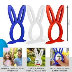 Osterhase Ü-Ei Halter Bunt - 3er Set