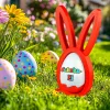 Osterhase Ü-Ei Halter Rot - 3er Set