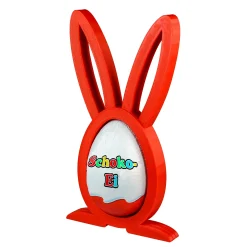 Osterhase Ü-Ei Halter Rot - 3er Set