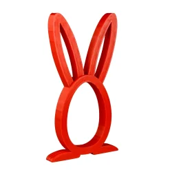 Osterhase Ü-Ei Halter Rot - 3er Set