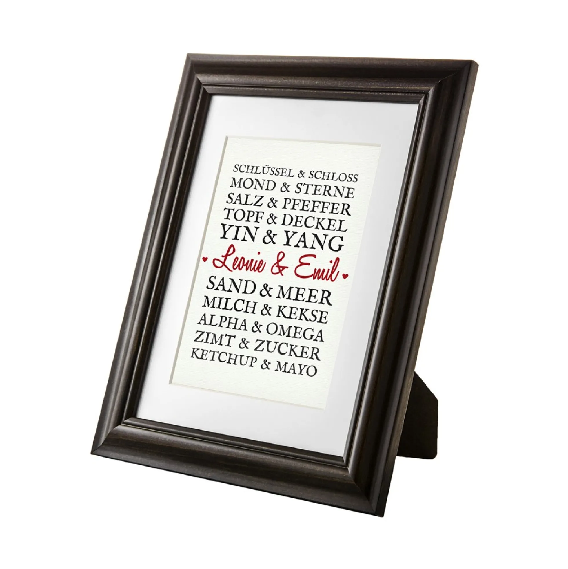 Paarworte - personalisiertes Bild