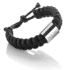 Paracord Armband graviert - Schwarz
