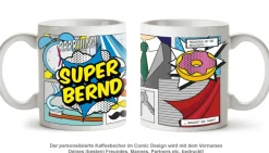 Personalisierte Comic Tasse - Super Mann