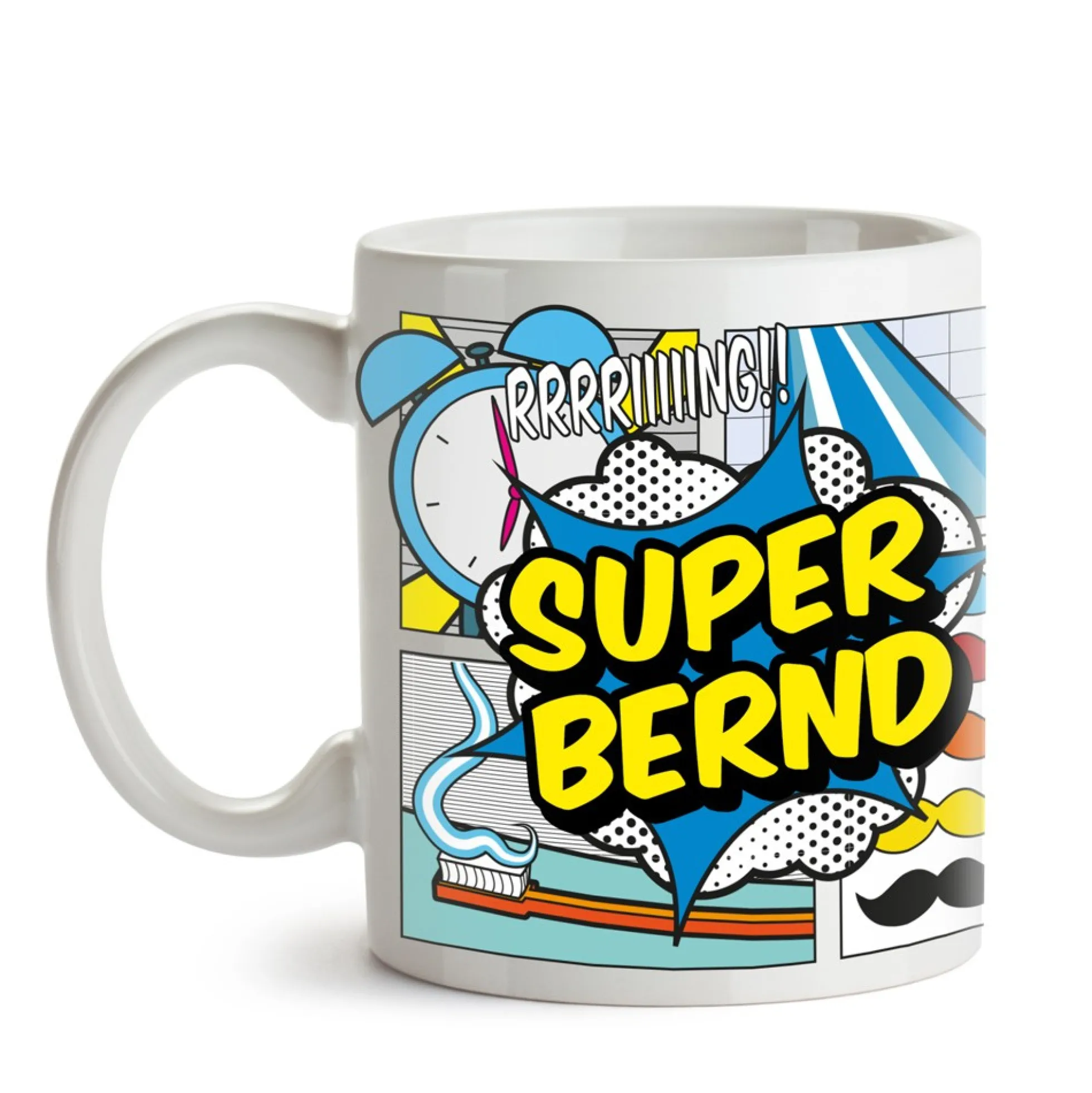 Personalisierte Comic Tasse - Super Mann