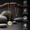 Personalisierte Kette Gold mit 2 Anhängern - Lebensbaum