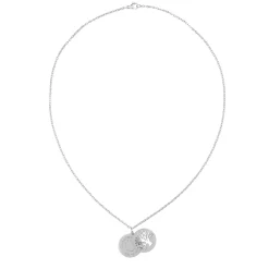 Personalisierte Kette Silber mit 2 Anhängern - Lebensbaum