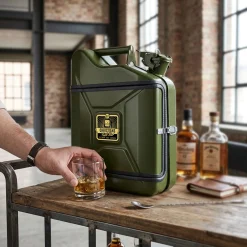 Personalisierte 10l Kanisterbar - grüne Mini Bar mit Barschrank 3-teilig