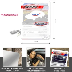 Personalisierte Quartettkarte XL - Auto