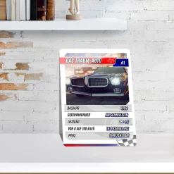 Personalisierte Quartettkarte XL - Auto