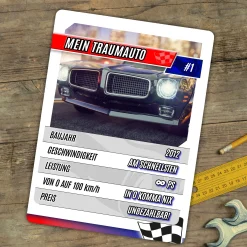 Personalisierte Quartettkarte XL - Auto