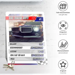 Personalisierte Quartettkarte XL - Auto