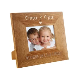 Personalisierter Bilderrahmen - Oma & Opa mit Herz