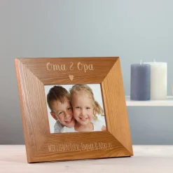 Personalisierter Bilderrahmen - Oma & Opa mit Herz