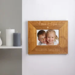 Personalisierter Bilderrahmen - Oma & Opa mit Herz