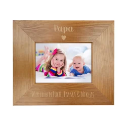 Personalisierter Bilderrahmen - Papa mit Herz