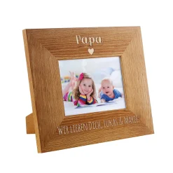 Personalisierter Bilderrahmen - Papa mit Herz