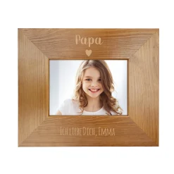 Personalisierter Bilderrahmen - Papa mit Herz