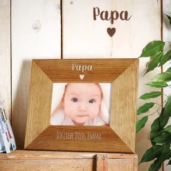 Personalisierter Bilderrahmen - Papa mit Herz