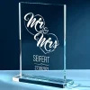 Personalisierter Glaspokal zur Hochzeit - Mr and Mrs