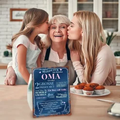 Personalisiertes Blechschild - Rezept Oma