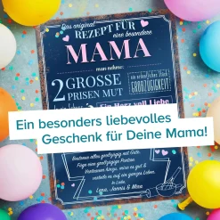 Personalisiertes Blechschild - Rezept Mama
