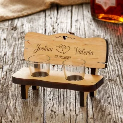 Personalisierte Schnapsbank zur Hochzeit