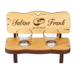 Personalisierte Schnapsbank zur Hochzeit